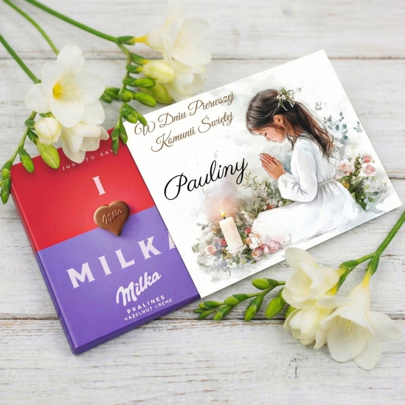Czekoladki Milka 110 g na urodziny z personalizacją obwoluty