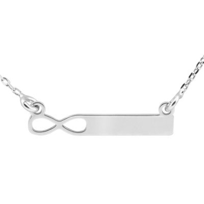 Na Dzień Matki: srebrny naszyjnik 925 nieskończoność blaszka