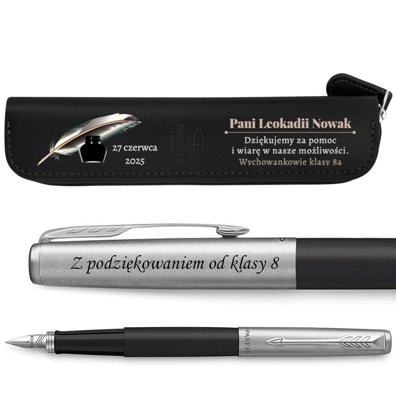 Image of Pióro Wieczne Parker Jotter Special Czarny + Piórnik z Nadrukiem UV