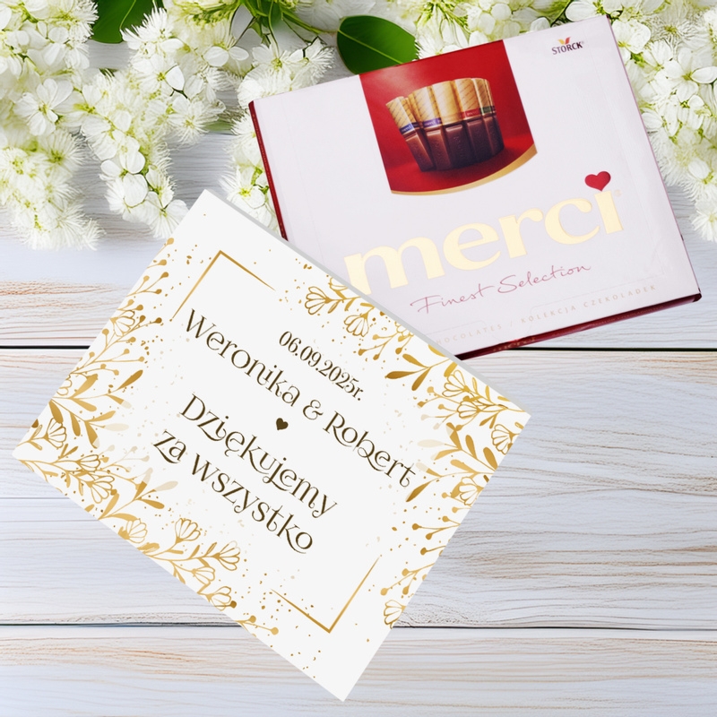 Merci 125 g dla Ojca Chrzestnego – personalizowane podziękowanie z dedykacją