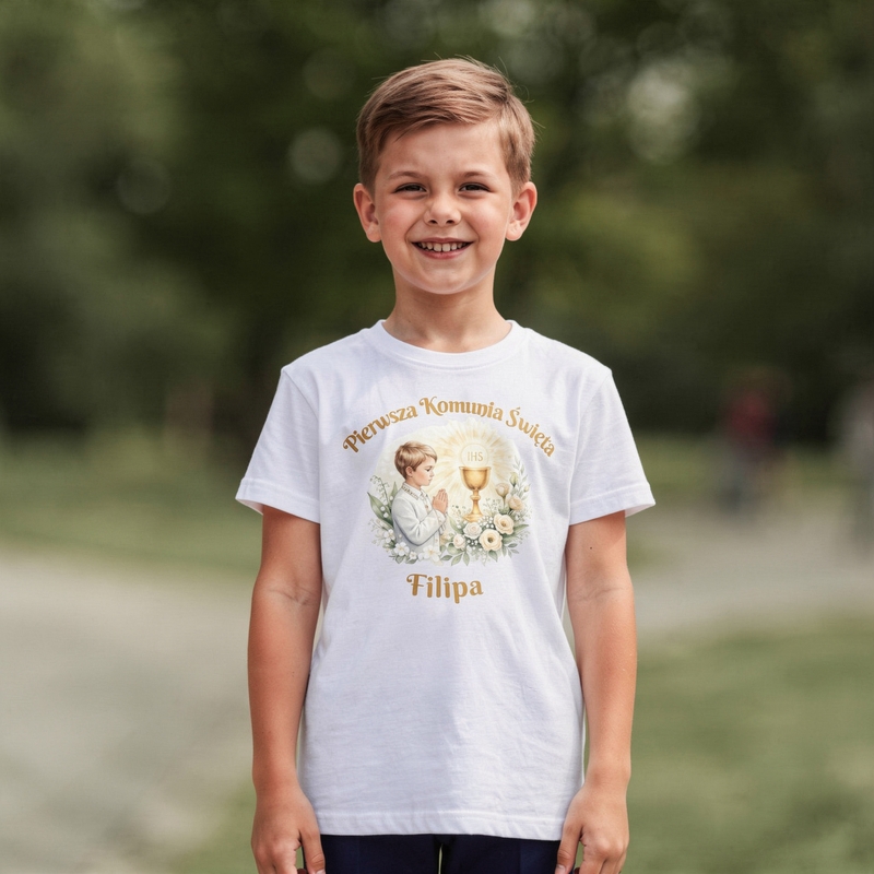 Personalizowana koszulka komunijna – idealna na zmianę po uroczystości