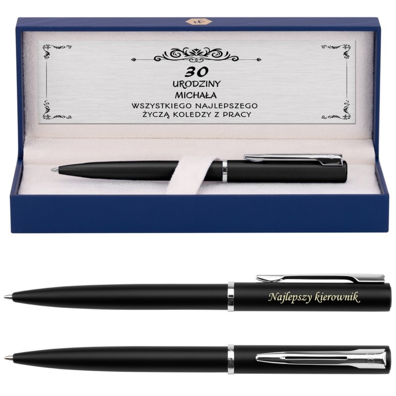 Podziękowanie: Długopis Waterman Allure czarny mat z grawerem