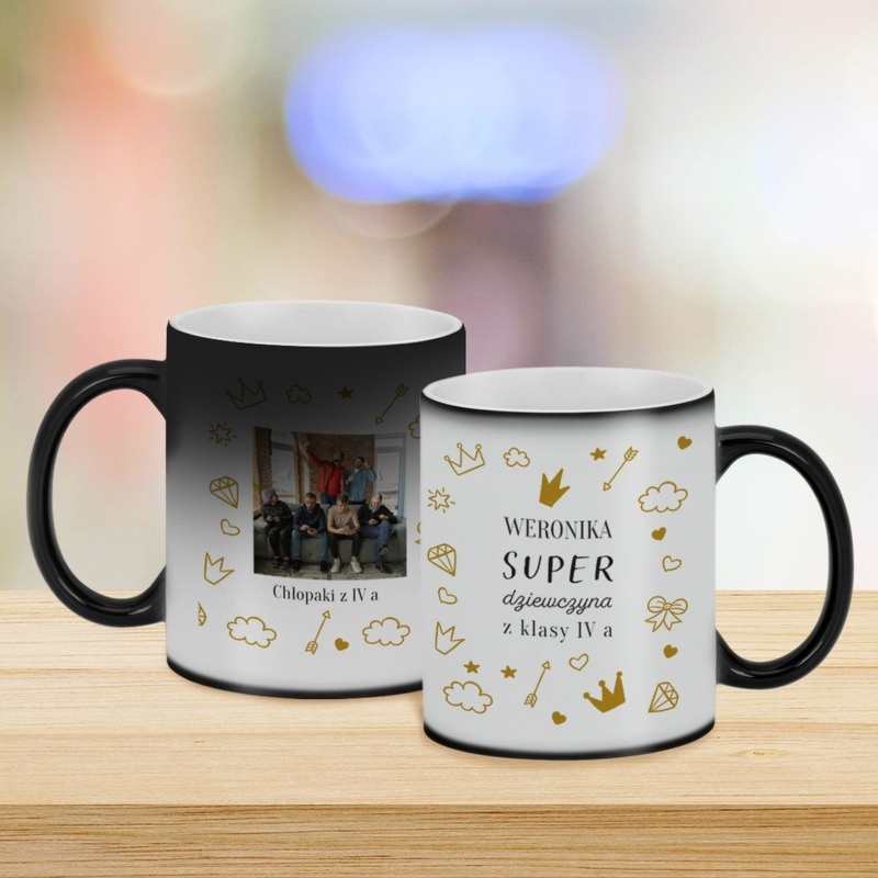 Magiczny kubek Super Dziewczyna matowy z personalizacją