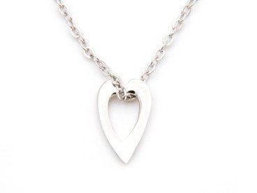 Rocznica: srebrny naszyjnik serce pr.925 z grawerem w etui prezentowym