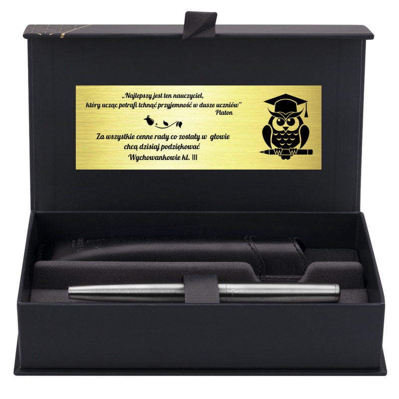 Pióro wieczne Parker Jotter GT z grawerem, etui i tabliczką