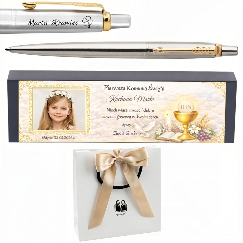 Długopis PARKER Jotter GT z grawerem – elegancki prezent na Pierwszą Komunię Świętą
