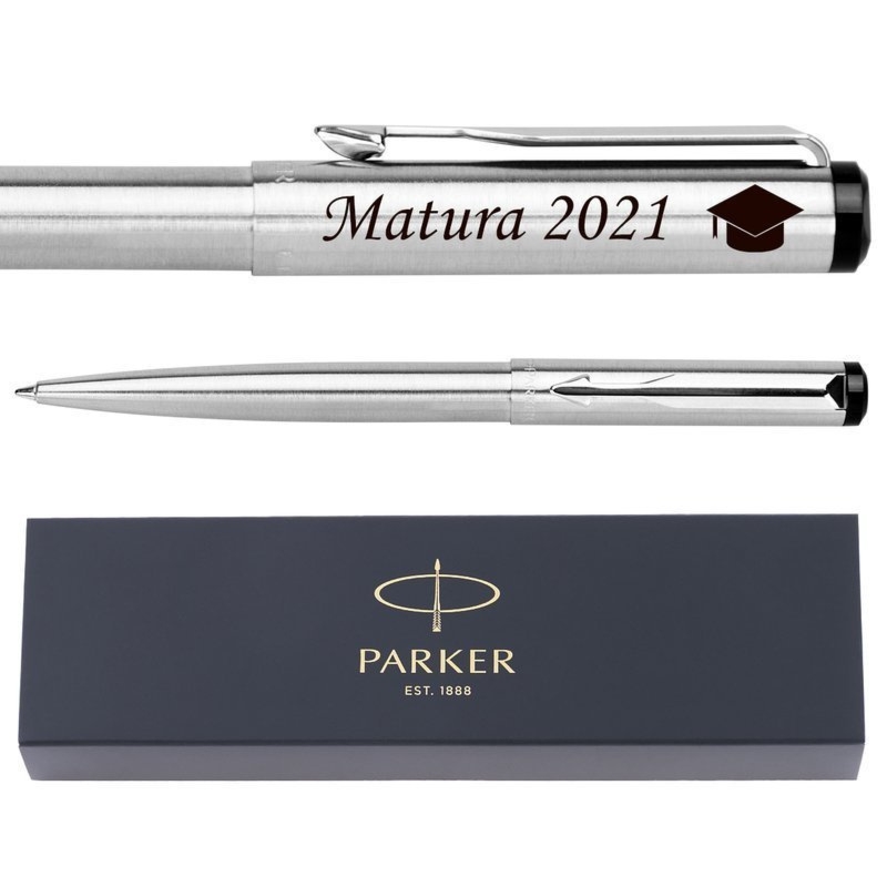 PARKER Vector długopis stalowy z grawerem w etui prezentowym