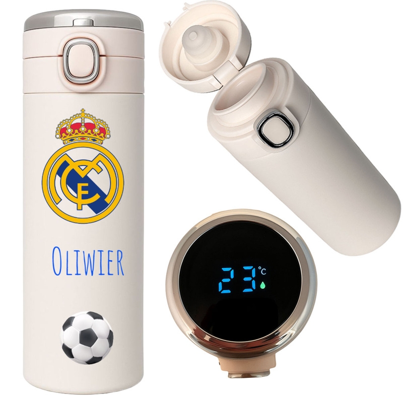 Kubek termiczny 420 ml z LED i personalizacją UV Real Madryt