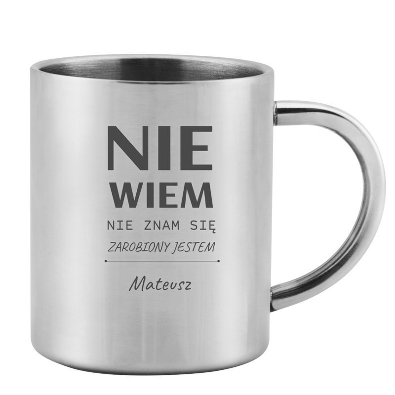 Na urodziny personalizowany stalowy kubek podróżny z grawerem
