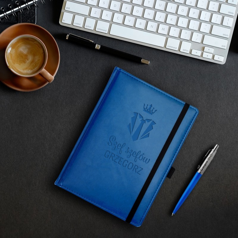 Zestaw dla szefa: notes Nebraska i Parker z grawerem laserowym