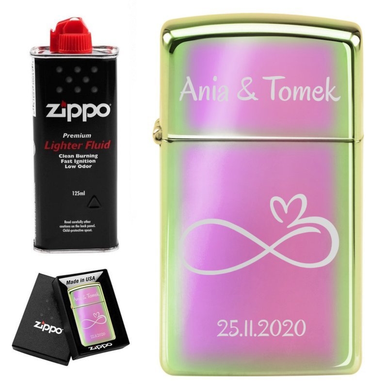 Zapalniczka Zippo 20493 Slim Spectrum z benzyną i grawerem