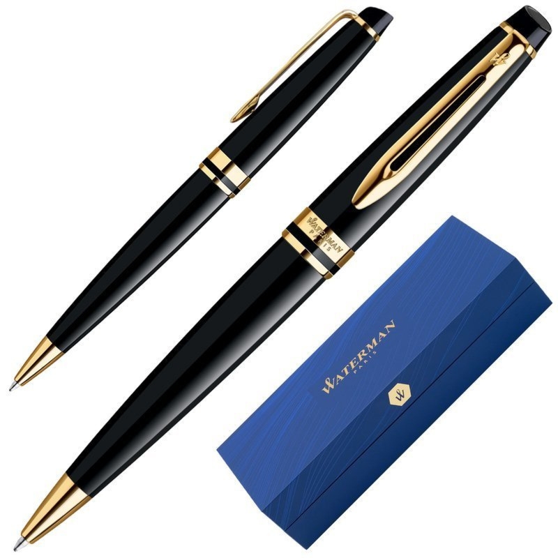 Długopis Waterman Expert Czarny GT w etui prezentowym bez graweru