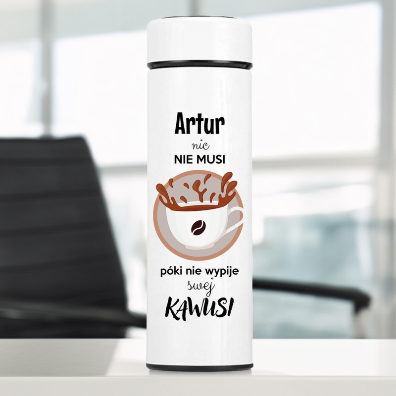 Na Dzień Ojca kubek termiczny LED z nadrukiem UV i imieniem