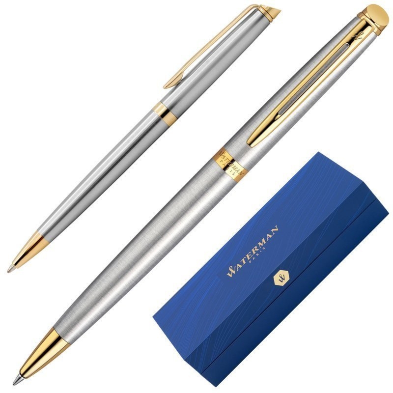 Stalowy długopis Waterman Hemisphere GT z etui prezentowym