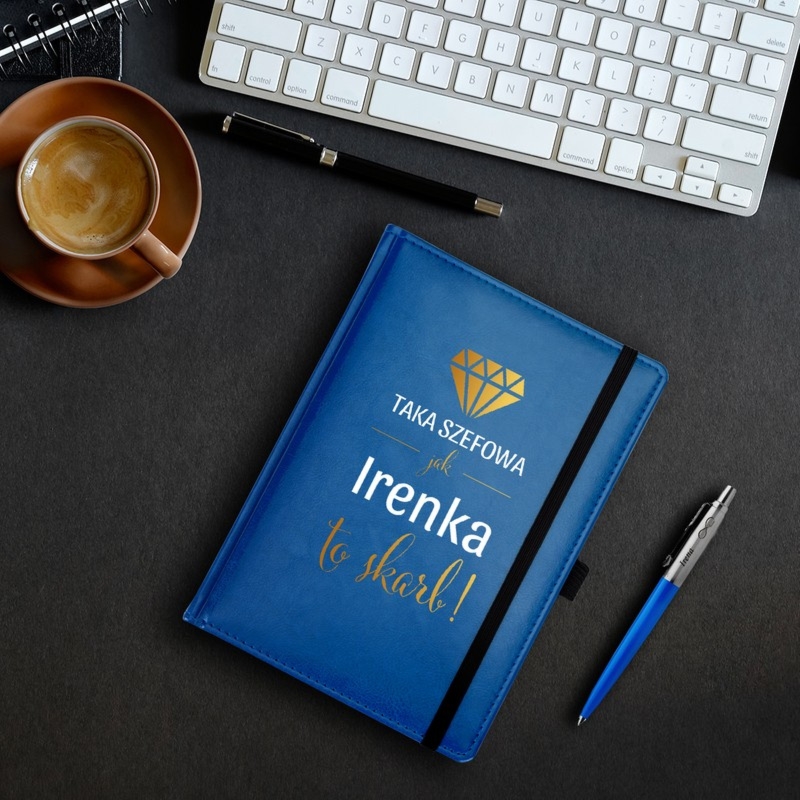 Zestaw dla szefowej: notes z nadrukiem UV i Parker z grawerem