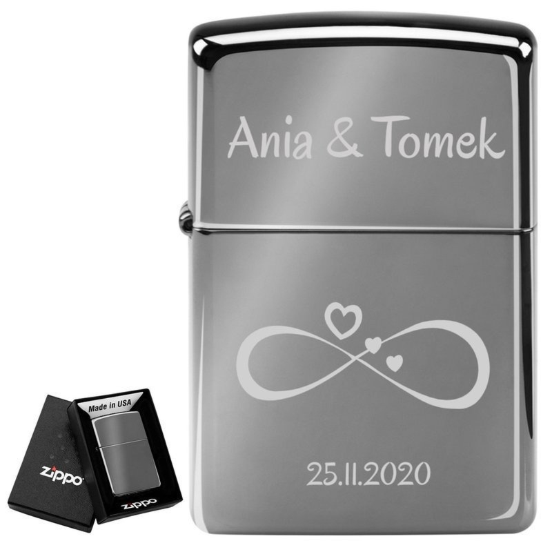 Zapalniczka ZIPPO Black Ice Z150 błyszcząca z grawerem diamentem