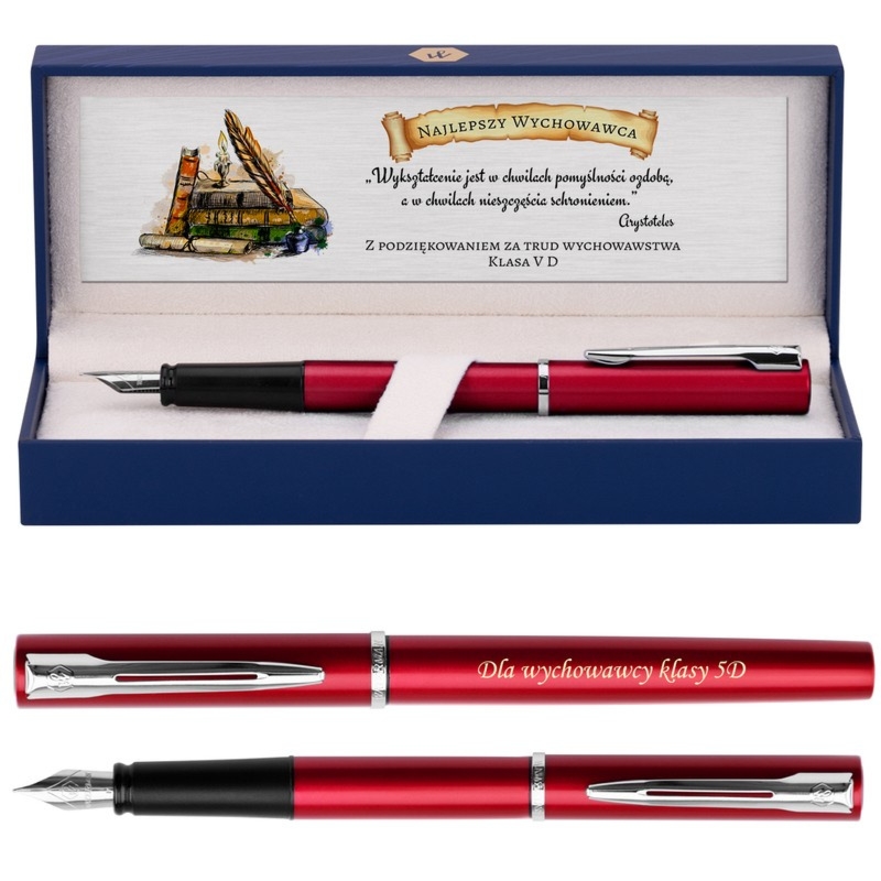 Prezent na zakończenie roku: pióro Waterman Allure czerwone z grawerem