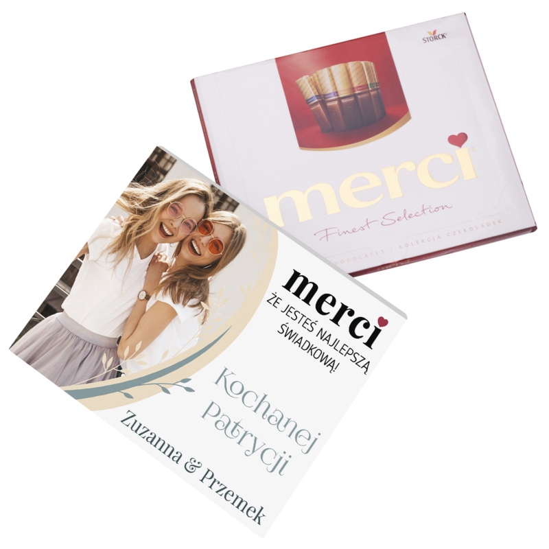 Merci dla Świadkowej – personalizowane podziękowanie z dedykacją