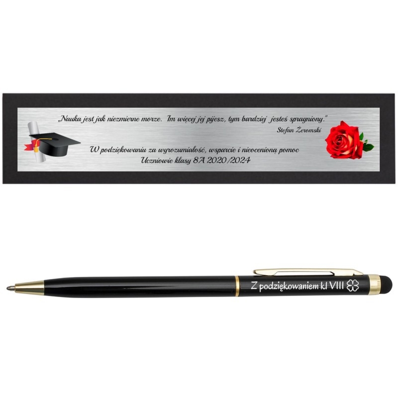 Długopis reklamowy /Długopis aluminiowy Touch Tip Gold/ czarny