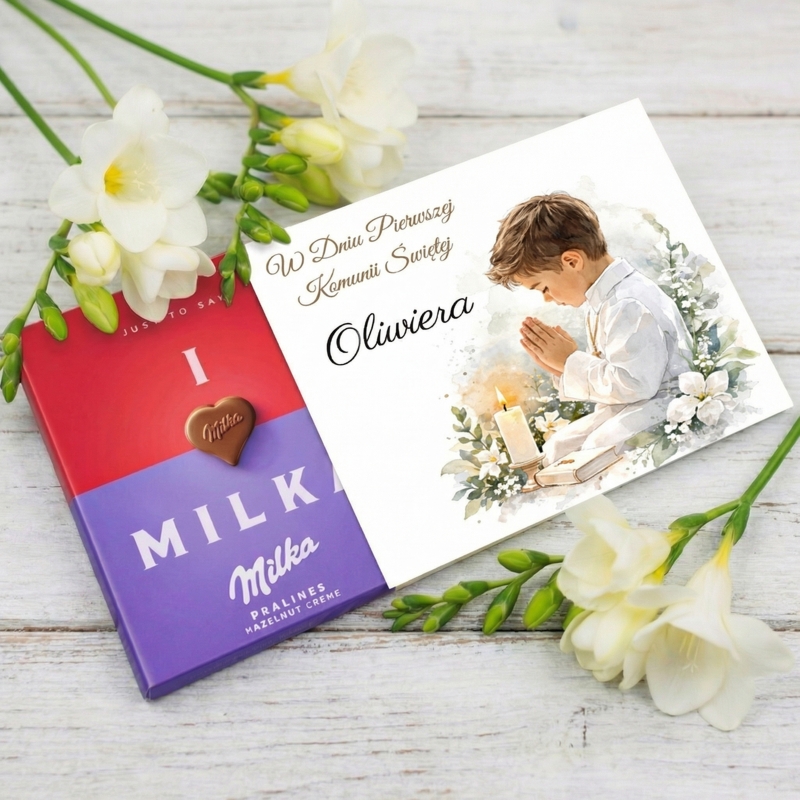Urodzinowe czekoladki Milka z własnym zdjęciem i tekstem