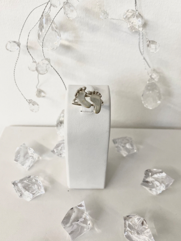 Pierścionek ze srebra / pr. 925 / Pierścionek stópki / Prezent dla Młodej Mamy / Biżuteria dla Młodej Mamy / Prezent