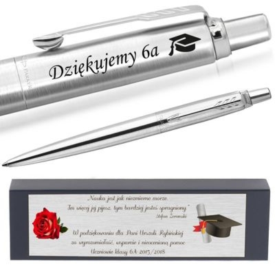 Długopis Parker Jotter CT stalowy z grawerem laserowym i dedykacją