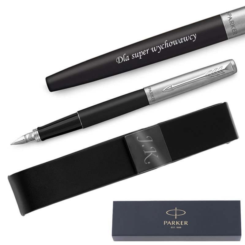 Pióro wieczne Parker Jotter Bond Street CT czarne z etui i grawerem