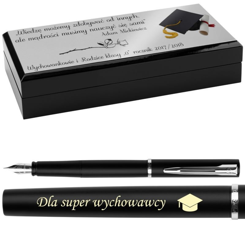Pióro wieczne Waterman Allure czarny mat CT z grawerem i dedykacją