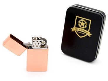 Zapalniczka benzynowa Star L700P slim z grawerem w metalowym etui