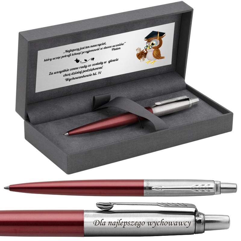 Długopis Parker Jotter CT Kensington Red z grawerem i pudełkiem