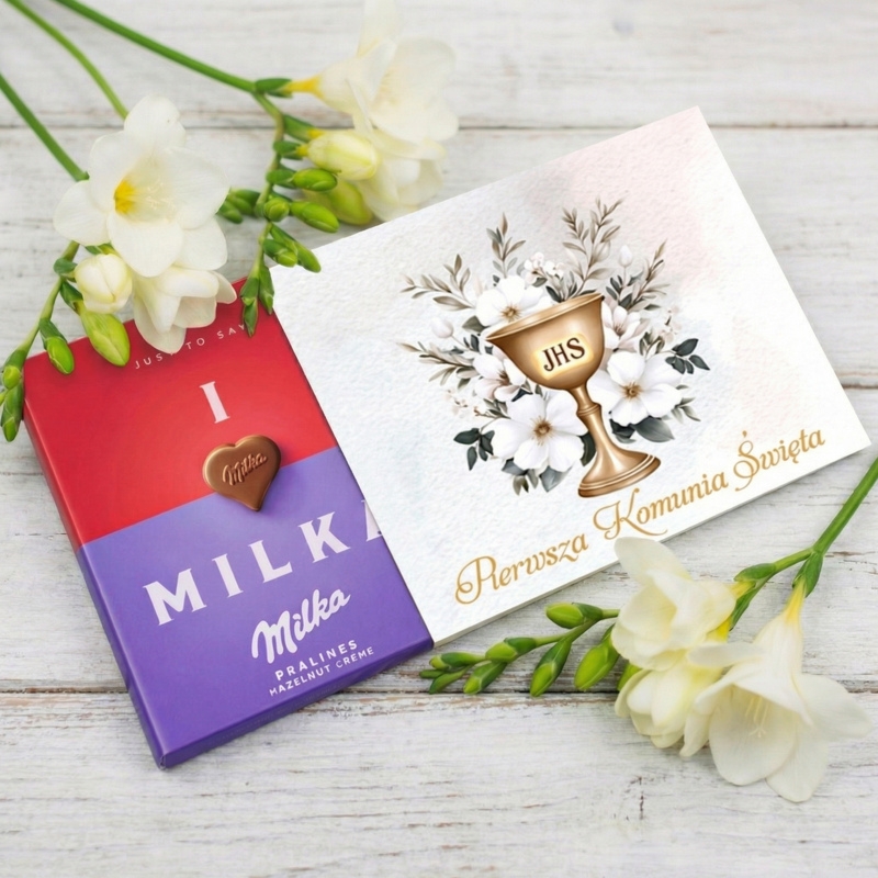 Urodzinowe czekoladki Milka 110 g z personalizowaną obwolutą