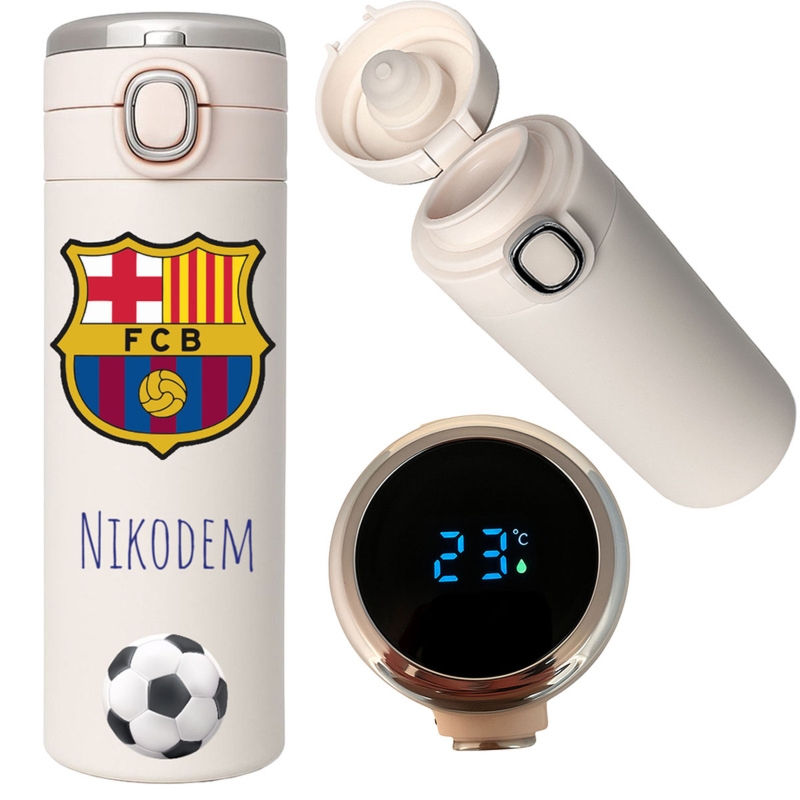 Kubek termiczny LED z personalizacją UV dla fana FC Barcelona