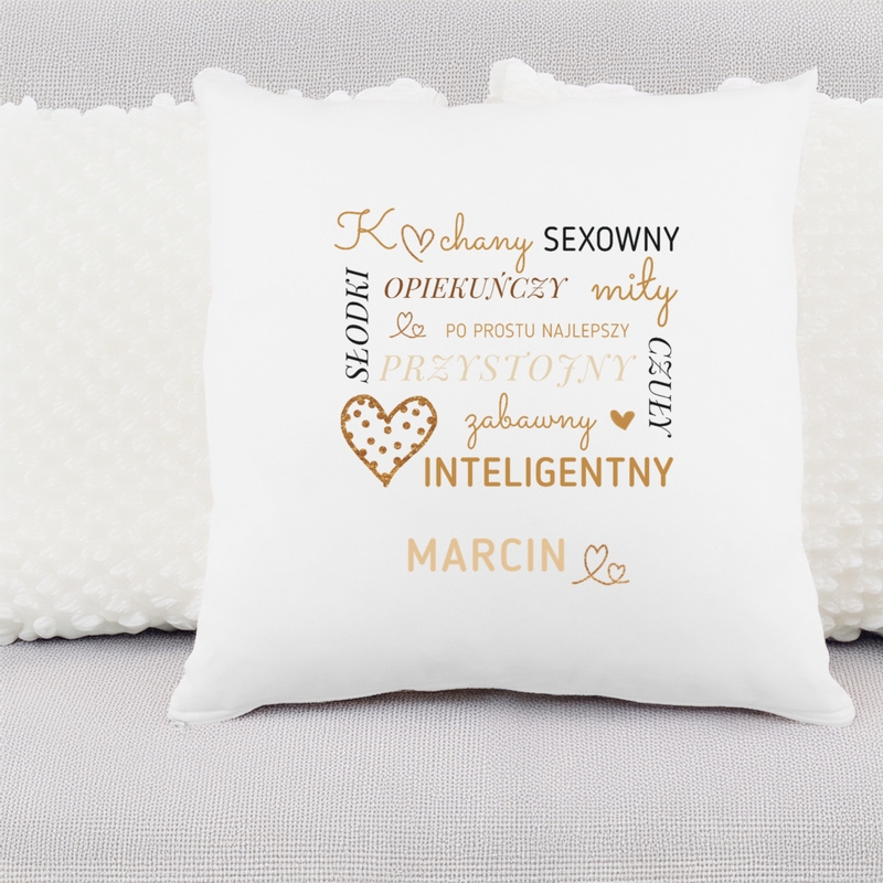 Poduszka na Dzień Chłopaka Najlepszy! z personalizacją imienia