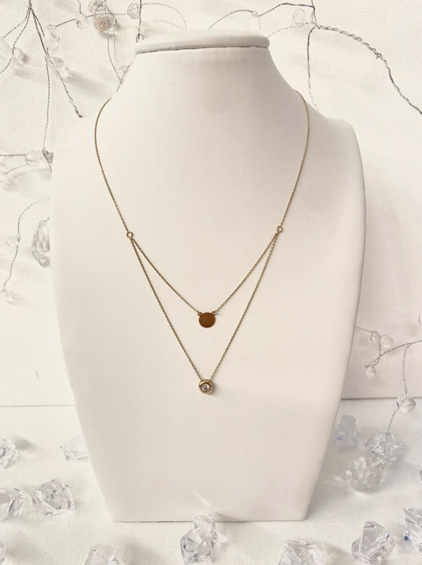 Złoty naszyjnik z oczkiem, próba 333, cecha urzędu probierczego