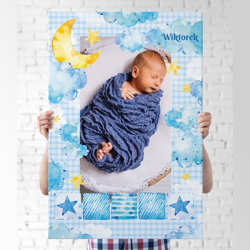 Image of Obraz dla chłopca niebieskie chmury 30 x 40 cm