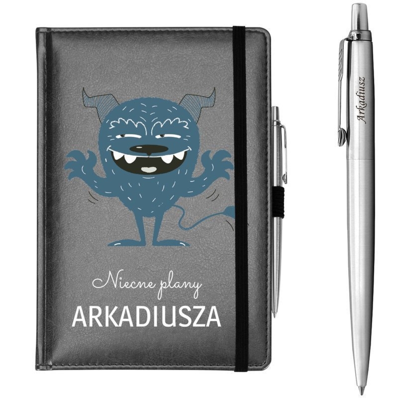 Zestaw dla szefa: notes Nebraska z nadrukiem UV i Parker z grawerem