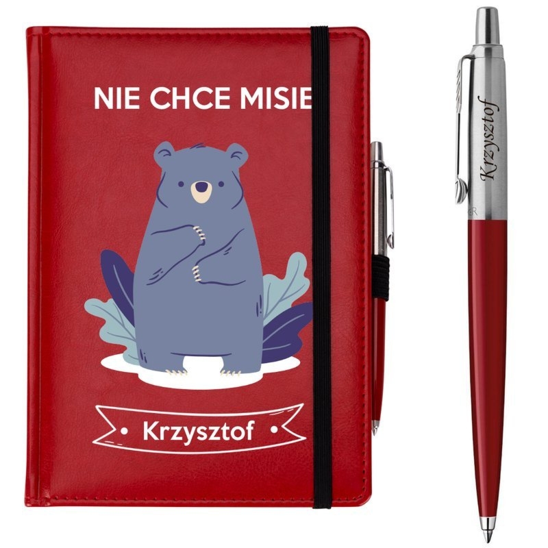 Na zakończenie roku szkolnego: notes z Parkerem, nadruk UV i grawer