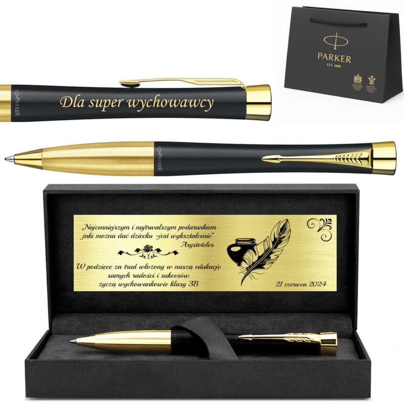 Długopis Parker Urban GT czarny z grawerem na zakończenie roku