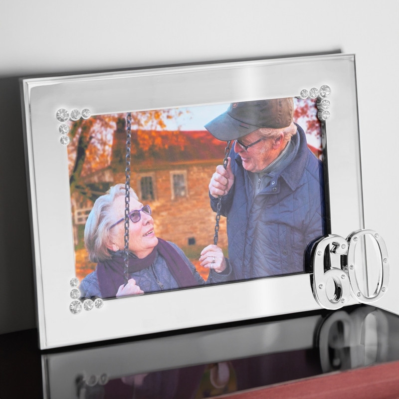 Chromowana ramka na 60 rocznicę lub 60 urodziny z grawerem