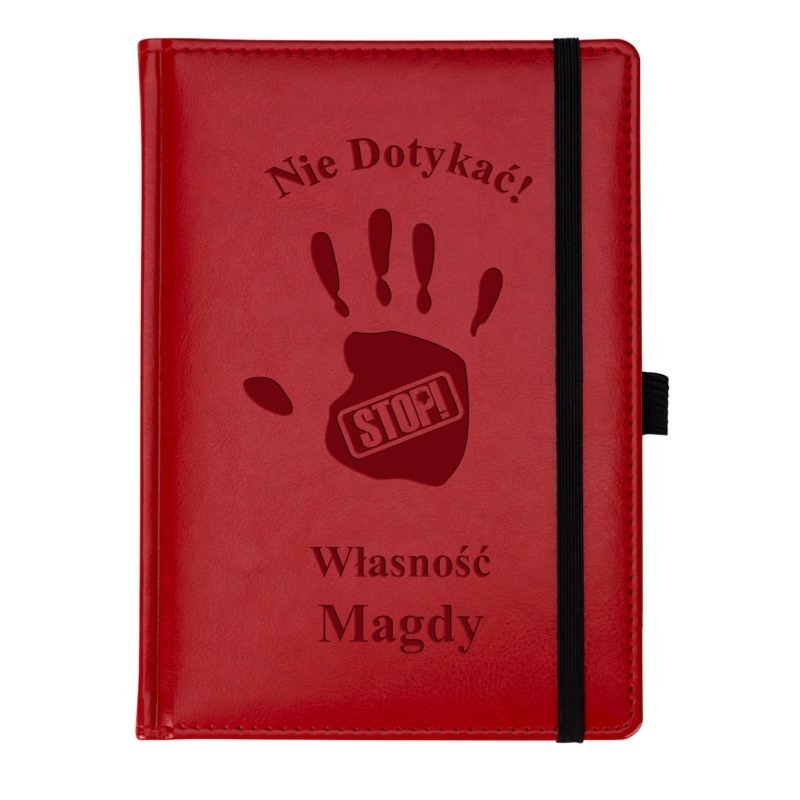 Notes reklamowy Nebraska czerwony z gumką i grawerem laserowym