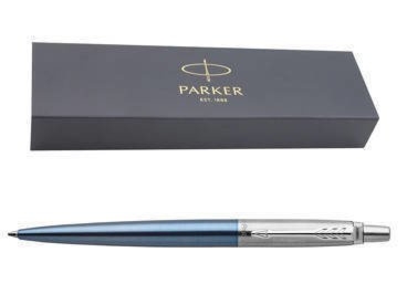 Długopis Parker Jotter Waterloo Blue CT ze stali z grawerem laserowym