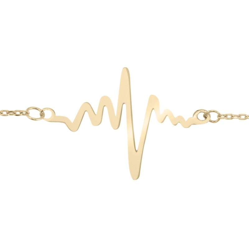 Rocznica: złota bransoletka 585 z motywem linii życia