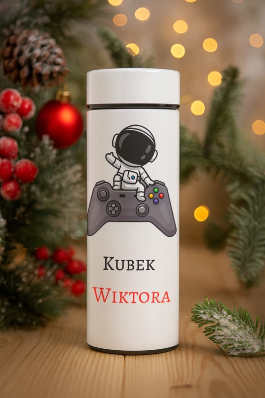 Na urodziny kubek termiczny LED z nadrukiem UV The Best Gamer