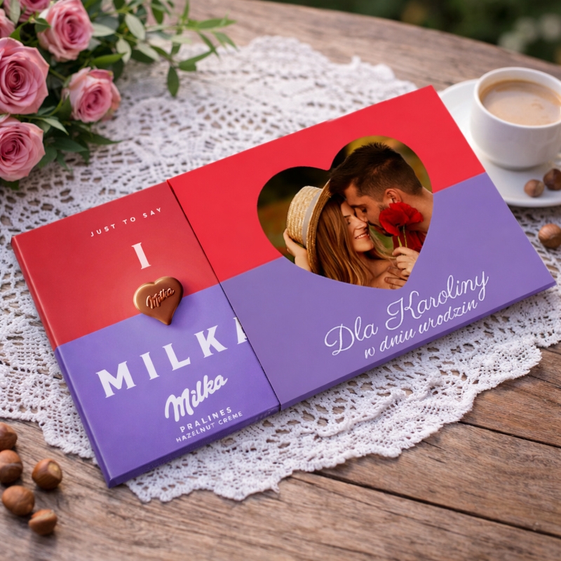 Urodzinowa Milka z personalizowaną obwolutą i własnym zdjęciem