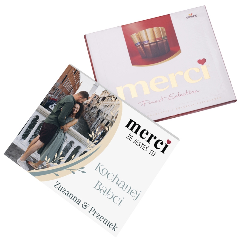 Merci dla Babci – personalizowane czekoladki z dedykacją