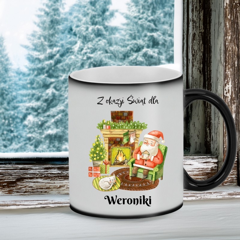 Magiczny kubek zmieniający kolor pod choinkę z personalizacją