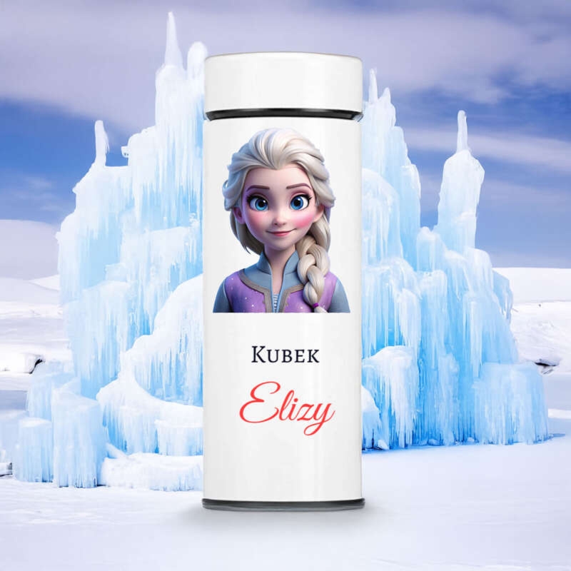 Kubek termiczny 500 ml z wyświetlaczem LED i nadrukiem UV