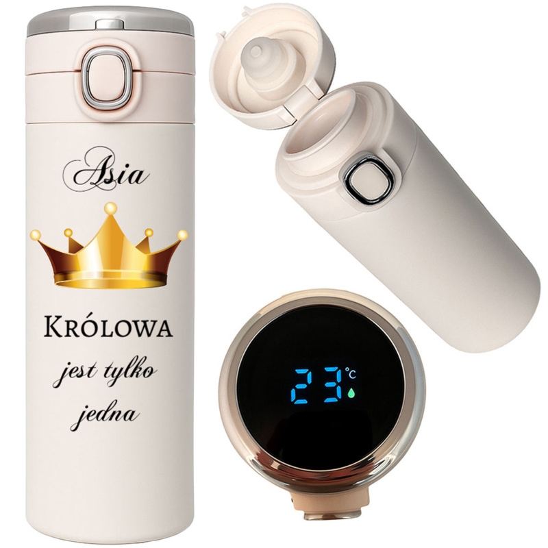 Walentynki: Kubek termiczny LED Królowa jest tylko jedna