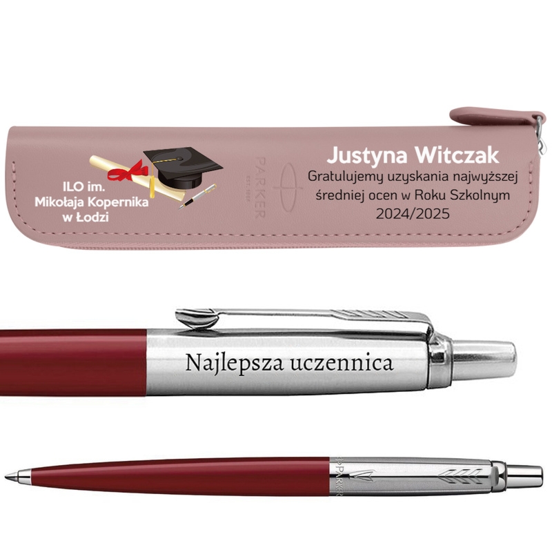 Prezent dla uczennicy: Parker Jotter Burgundy CT z grawerem