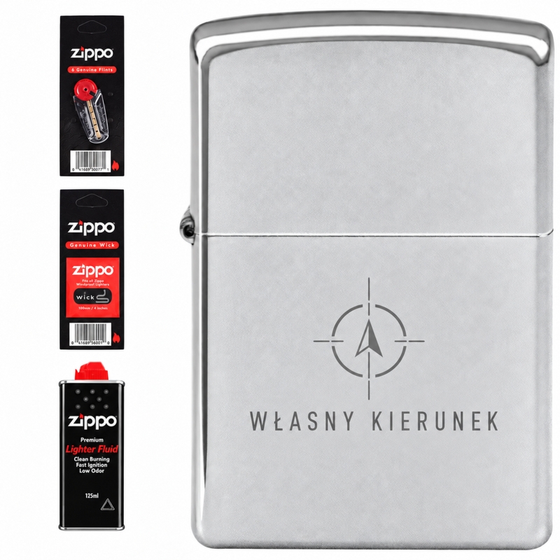 Zestaw Zapalniczka ZIPPO 205 satin GRAWER
